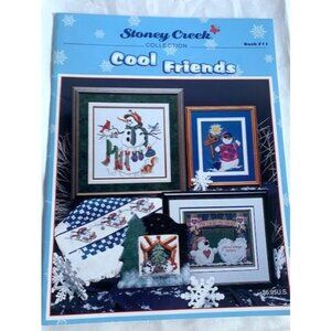 Stoney Creek Cool Friends Cross Stitch Design Book Snowmen Holiday Patterns